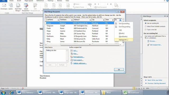 Microsoft Word 2010 - How to Use Mail Merge смотреть онлайн