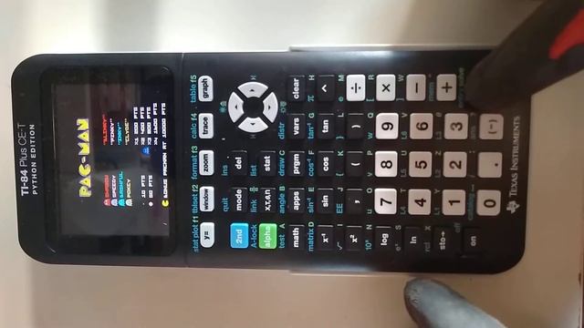 Playing dino run on TI 84 plus CE-T python edition. смотреть онлайн