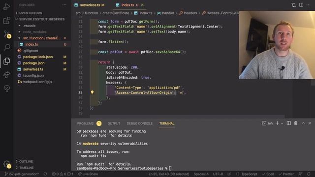 Make PDFs Automatically with an AWS API - NodeJS Typescript смотреть онлайн
