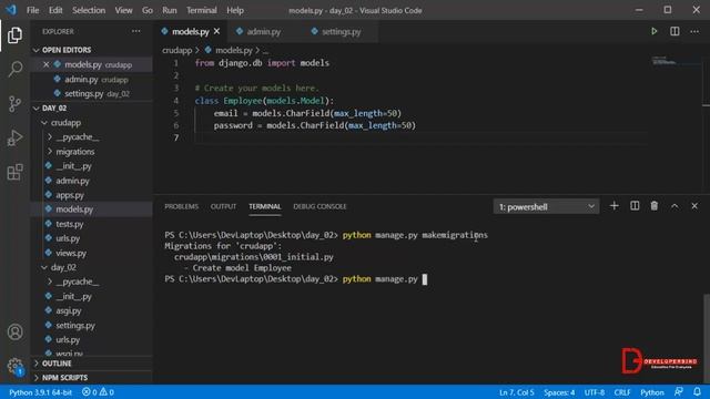 Python Django Web Framework Tutorials 2023 | Database, Migration, Super User in django - 02 смотреть онлайн