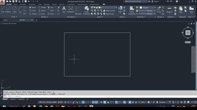 AutoCAD Tutorial - OFFSET (Modify command) | in hindi | autocad 2022 | Autocad 2023 смотреть онлайн
