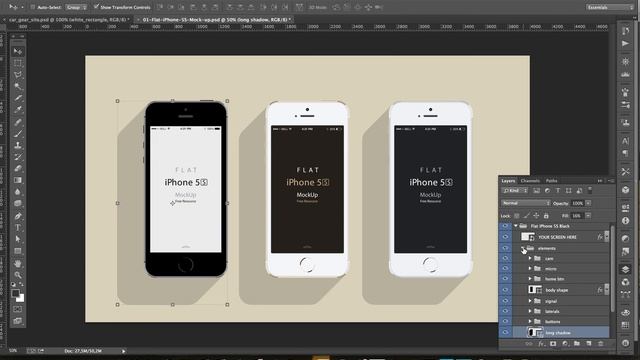 Используем PSD-шаблон iPhone 5S в макете смотреть онлайн