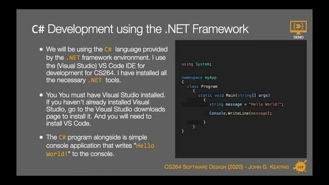 CS264 Software Design Lecture L01 (2021-2) смотреть онлайн