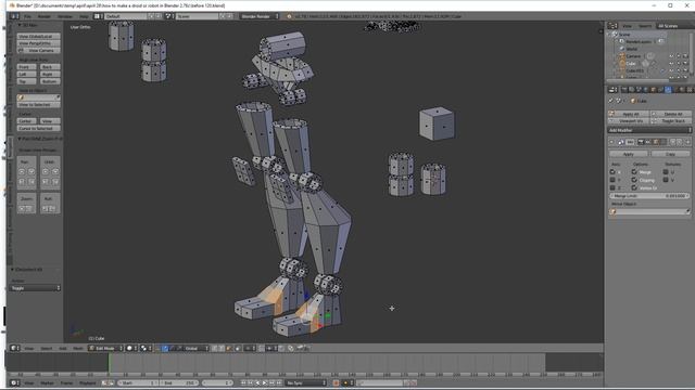 How To Make A Droid Robot Character in Blender 2.78 c смотреть онлайн