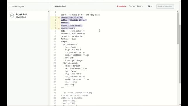 Resolving merge conflicts with RStudio and GitHub смотреть онлайн