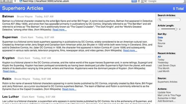 Ruby on Rails - Railscasts PRO #87 Generating RSS Feeds (revised) смотреть онлайн