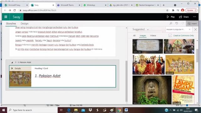 Tutorial membuat bahan Ajar Sway di microsoft Office Teams 365 смотреть онлайн