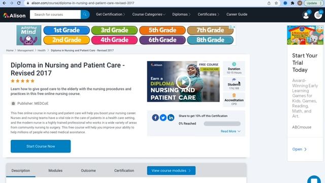 Alison Free Diploma And Certificate ( Free Online Courses With Free Certificate )