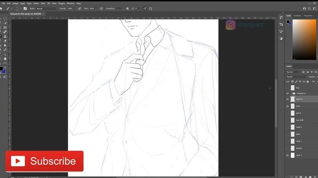 Photoshop SpeedPainting: Anime Style - A Male in the blue Suit [uojart] смотреть онлайн