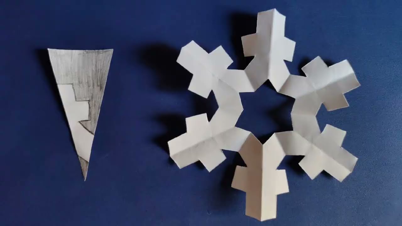 Рождественская бумажная снежинка # 12 - Как сделать простую бумажную снежинку своими руками смотреть онлайн