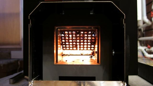 Работа горелки Пеллетрон-15 смотреть онлайн