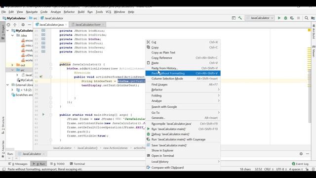Java GUI Calculator with IntelliJ Part 6 Coding смотреть онлайн