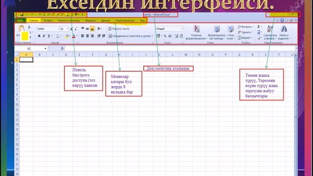 БатМУ, Тема: Excel таблицалык редакторунун интерфейси (Окутуучу Тагаев Х.К.) смотреть онлайн
