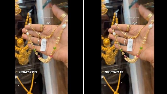 2022GOLD 22K Short Pearl Necklace Designs/Daily Wear Pearl Necklace/Gold Light Weight Pearl Necklac смотреть онлайн