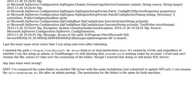 Databases: Failed to update SQL Server 2008 R2 RTM to SP3 (2 Solutions!!) смотреть онлайн