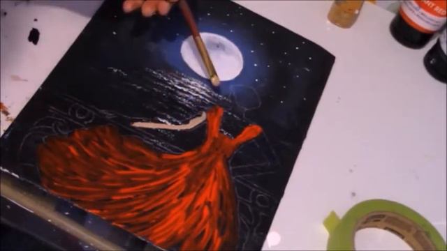 Time lapse demo View from Balcony Acrylic Painting смотреть онлайн