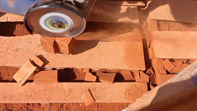 3 часть печи. Резка кирпича под углом. смотреть онлайн