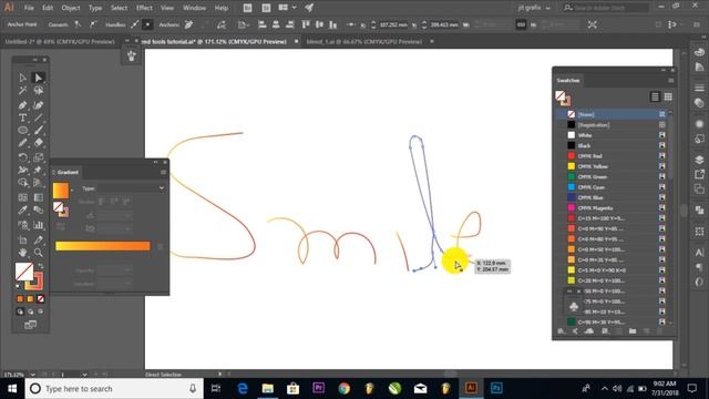 Create Advanced 3D Vector Text in Illustrator | Blend Tool & best text effect New Tutorial смотреть онлайн