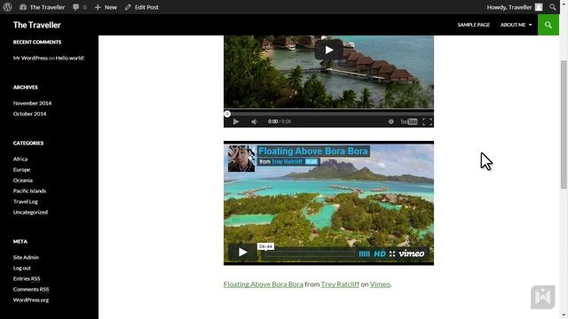 WordPress for Beginners 2015 Tutorial Series | Chapter 3-16: Working with Video and Audio смотреть онлайн