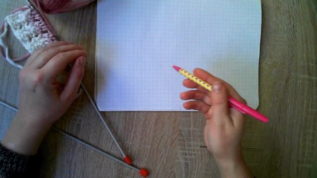 Вязание спицами. Узор для шапки, шарфа. Вариант косы для свитера. смотреть онлайн
