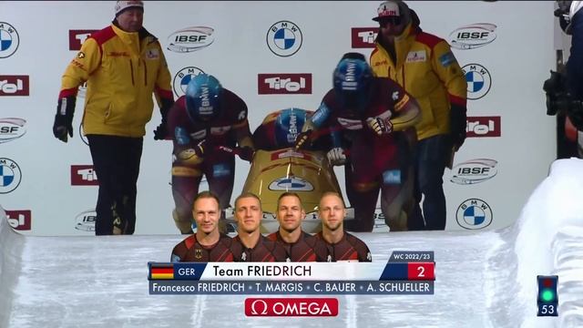BMW IBSF Worldcup 7 4 men bobsleigh heat 1Innsbruck смотреть онлайн
