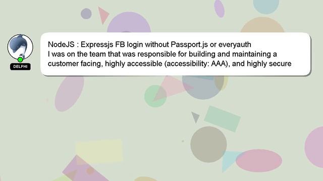 NodeJS : Expressjs FB login without Passport.js or everyauth смотреть онлайн
