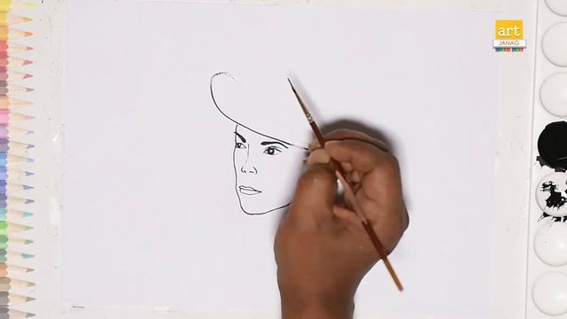 Michael Jackson face outline drawing easy | How to draw Michael Jackson Sketch смотреть онлайн