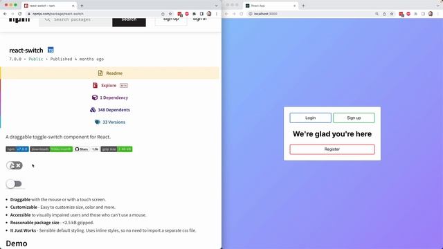 React Masterclass #123 - Install React Switch смотреть онлайн