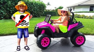 Diana and Paid Pool / pretend play with New car toy