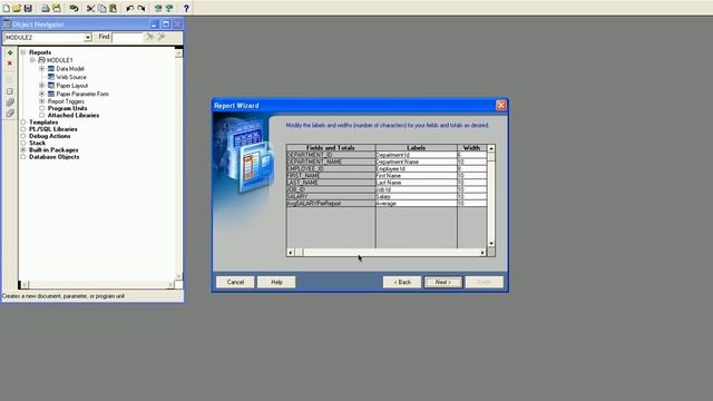 Oracle Reports - Tabular Report смотреть онлайн