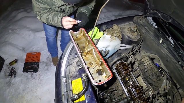 Замена прокладки клапанной крышки лада калина 8 клапанов смотреть онлайн