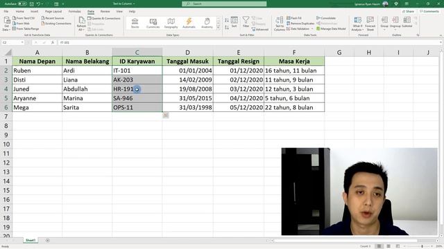 Cara Memisahkan Data Menjadi Dua Kolom dengan Text to Column | Tutorial Excel смотреть онлайн