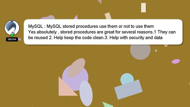 MySQL : MySQL stored procedures use them or not to use them смотреть онлайн