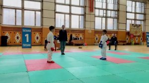 Мой первый турнир, кумите, все 4 боя. Карате дети 8 лет. Молдова Приднестровье г. Рыбница.