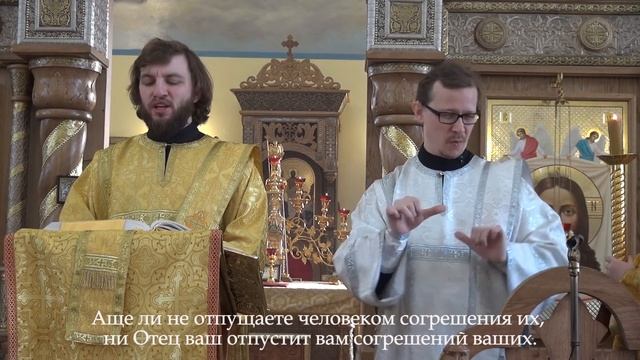 Чтение Евангелия от Матфея 6: 14-21 на жестовом языке (26.02.17) смотреть онлайн