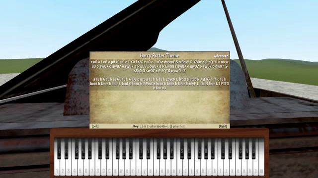 GMOD -Playable Piano Harry potter theme смотреть онлайн