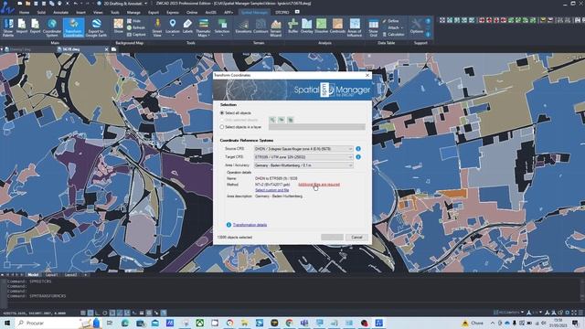 Tutorial Spatial Manager para ZWCAD e Autocad: Transformar Coordenadas de um Datum Local para Globa смотреть онлайн