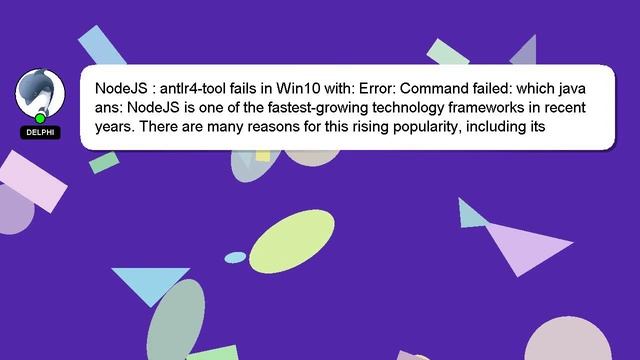NodeJS : antlr4-tool fails in Win10 with: Error: Command failed: which java смотреть онлайн