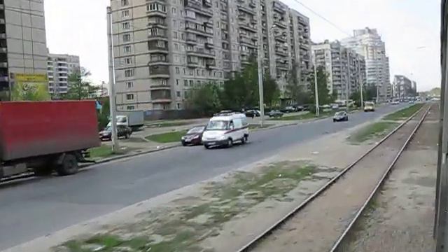 На трамвае по проспекту Наставников (1/3) смотреть онлайн