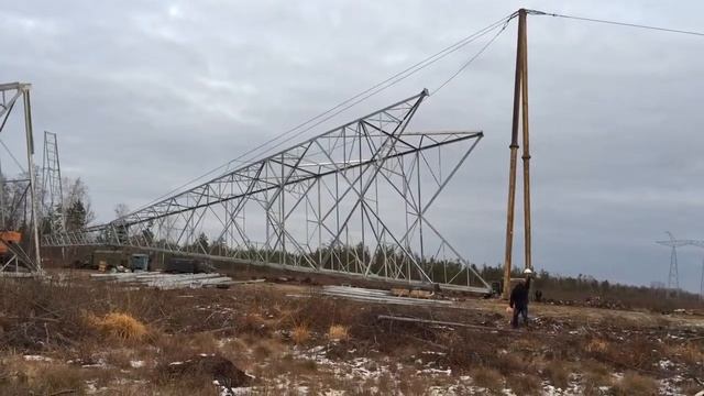 Подъем опоры 750 кВ. 2 смотреть онлайн