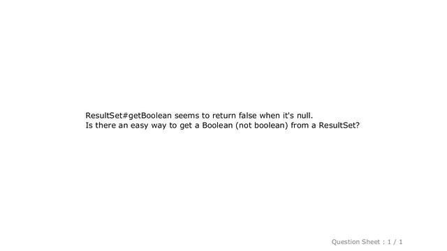 MySQL : Getting Boolean from ResultSet смотреть онлайн