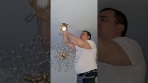 Люстра на натяжной потолок с закладной - Как повесить люстру?