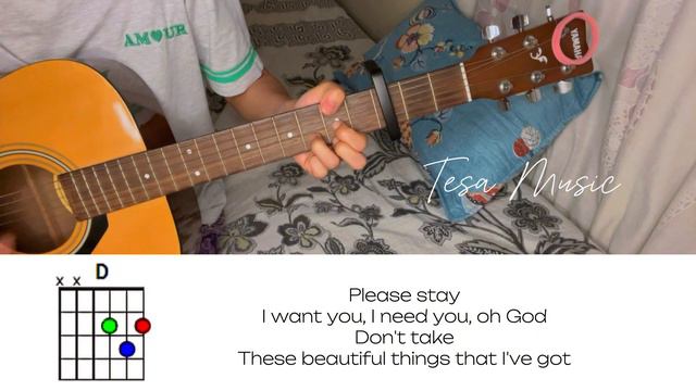 Benson Boone- Beautiful Things | BASIC Guitar tutorial Lyrics and Chords смотреть онлайн