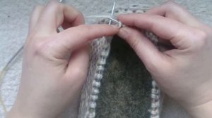 домашние тапочки на войлочной подошве, вязание спицами