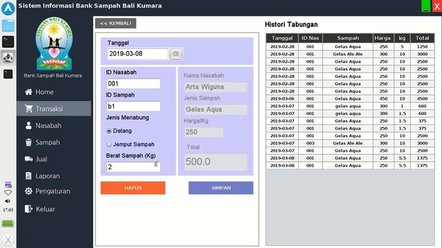 Aplikasi bank sampah v1.0.1 menggunakan java netbeans смотреть онлайн