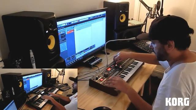 MicroKORG + Korg Kross = Funky  Jam #Cutoff #Resonance