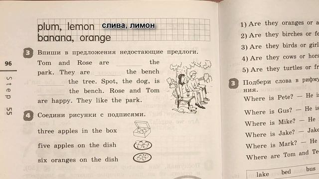 Rainbow English. 2 класс. Рабочая тетрадь. Step 54. смотреть онлайн