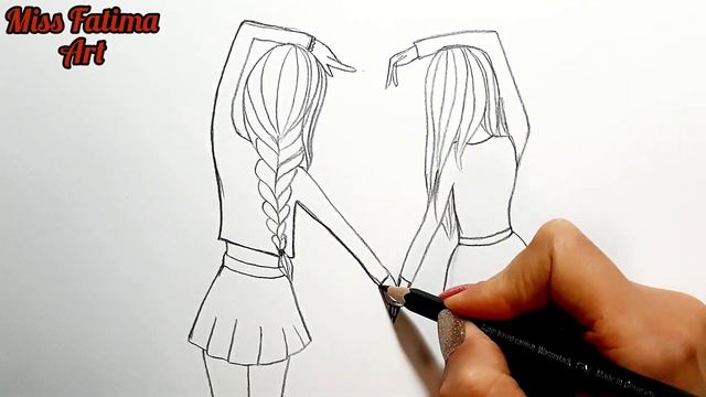 Best friends ❤ | BFF DRAWING | Как нарисовать Лучших Друзей | Учимся рисовать двух подружек смотреть онлайн
