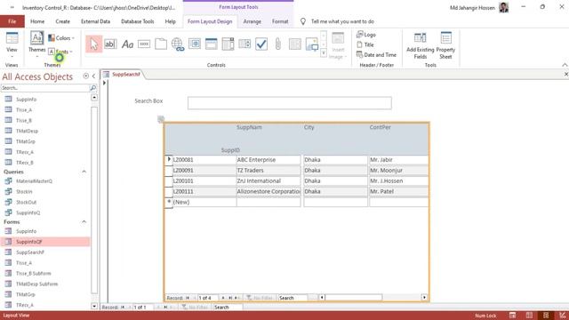 Create search box in MS Access 2016, Inventory Management System Part-7, বাংলা টিউটেরিয়াল। смотреть онлайн