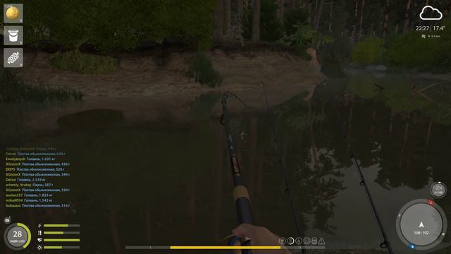 Русская рыбалка 4 - река Вьюнок - Голавль перед корягой смотреть онлайн